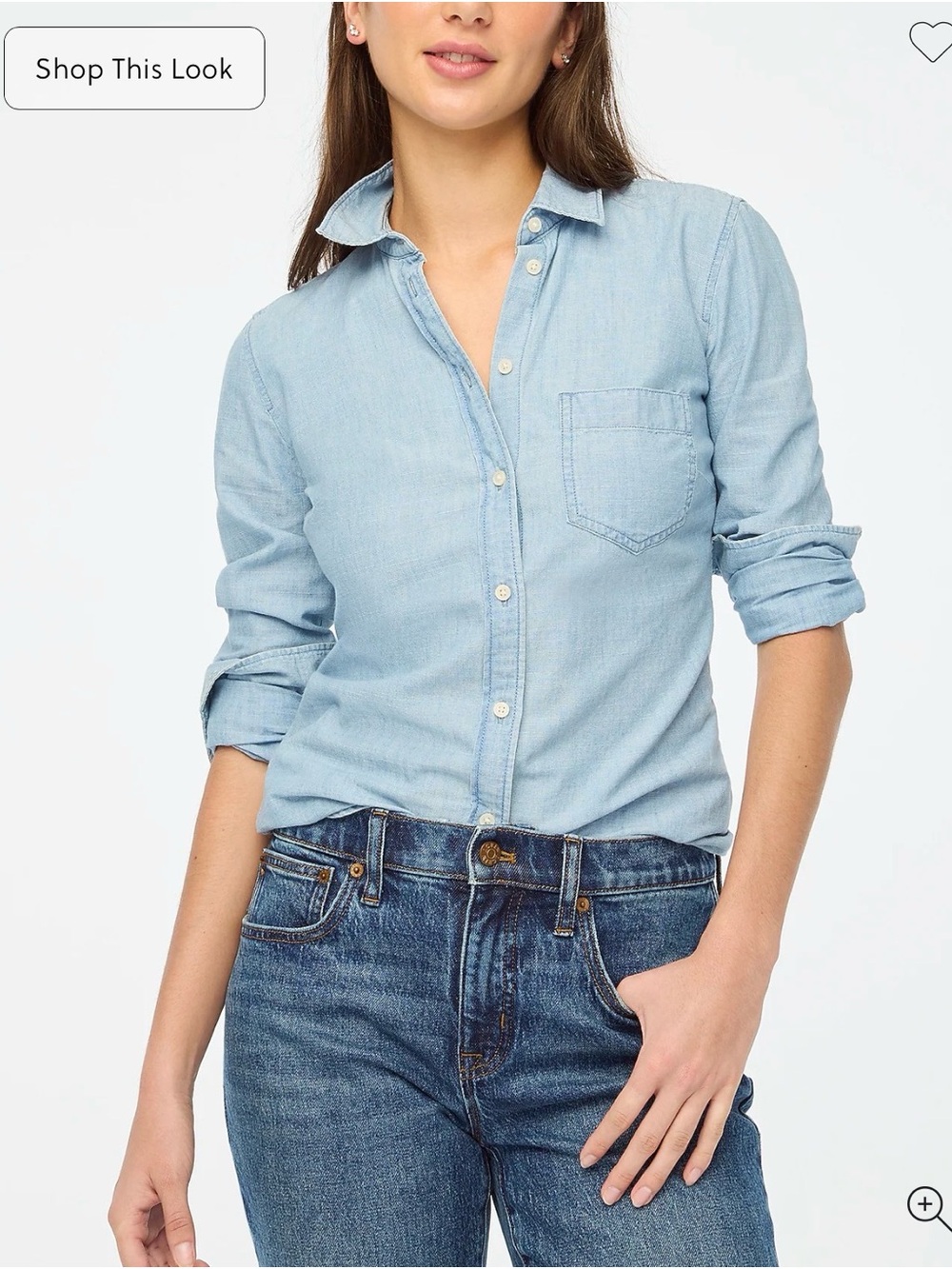J.CREW chambray shirt in signature fit XS